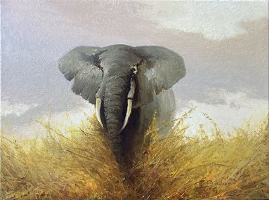 Слон (2025, х.м., 30x40, арт. 91к26) - 24 000 ₽