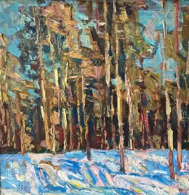 Зимний лес (2006, к.м., 25x25, арт. 92К.011) - 5 500 ₽