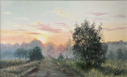 Красивый закат (2023, х.м., 53x82, арт. 106к4) - 20 000 ₽