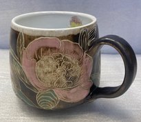 кружка "Розовый пион" (2024, керамика, 9x13, арт. 29пх5) - 2 900 ₽