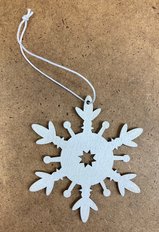 елочное украшение "Снежинка (2020, дерево, 10x10, арт. 40п7) - 150 ₽