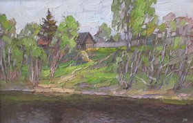 Река Мста (2012, х.м., 20x30, арт. 35К.39) - 8 500 ₽