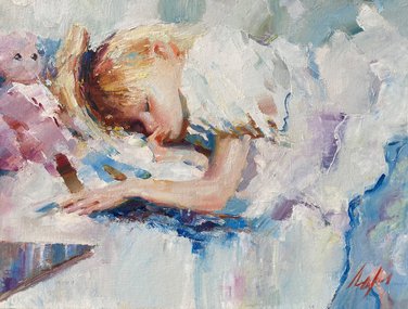 Спящая девочка (2019, х.м., 30x40, арт. 41.481) - 17 000 ₽