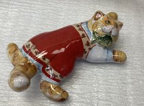 Кот ползет средний с рыбой (2026, майолика, 6.5x21, арт. 79пМ01101) - 3 900 ₽