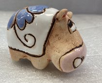 бегемотик мини цветочный (2025, керамика, 4.5x6, арт. 12п33) - 450 ₽