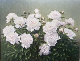 Фестива-максимум. Пионы (2026, х.м., 70x90, арт. 105к26) - 130 000 ₽