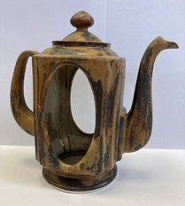 Подсвечник "Чайник-фонарь" (2022, майолика, 21x20, арт. 79пФ07027) - 2 620 ₽