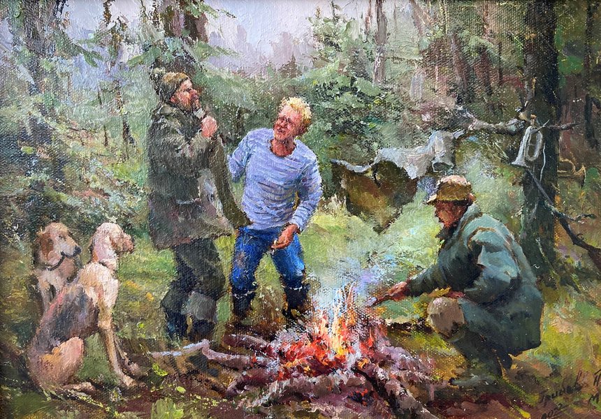 Охотники на привале | АРТ-САЛОН на Октябрьской