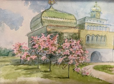 Сад у дворца Алексея Михайловича (2019, б.акв., 20x27, арт. 78.1) - 3 400 ₽