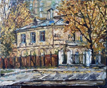 Осень в Москве (2021, х.м., 40x50, арт. 27к27) - 24 000 ₽