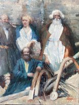 Конюхи (год не указан, х.м., 46x36, арт. 41к121) - 35 000 ₽