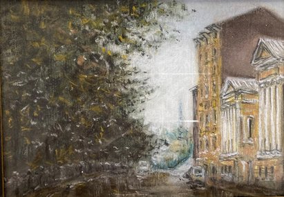 Рождественский бульвар. дождь (2019, пастель,бумага, 15x21, арт. 68.5) - 3 400 ₽