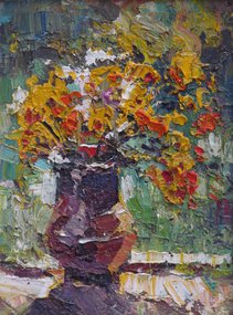 Осенние цветы (2015, орг.м., 40x30, арт. 45К.14) - 17 000 ₽