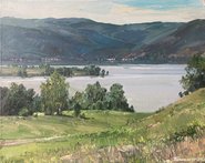 Нугушское водохранилище (2023, х.м., 40x50, арт. 58К.09) - 42 500 ₽