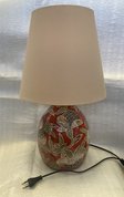 Лампа красная "Цветут пионы" (2024, керамика, 48x16, арт. 29п.х20) - 23 000 ₽