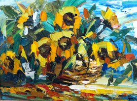Подсолнухи (2015, х.м., 30x40, арт. 45К.6) - 17 000 ₽