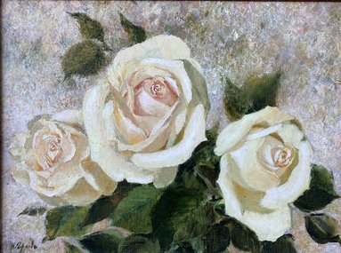 Розы (2015, х.м., 30x40, арт. 104.9) - 13 600 ₽