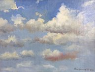 Облака (2018, х.м., 28.5x37.5, арт. 26.12) - 10 500 ₽