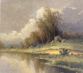 После дождя (2023, х.м., 23x26, арт. 91к40) - 23 500 ₽