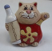 кот с молоком (год не указан, фаянс, 8x8, арт. 12.26) - 550 ₽