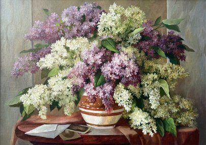 Сирень (2022, х.м., 50x70, арт. 108к2) - 30 600 ₽