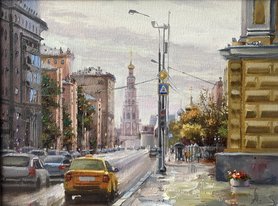 Осень в городе (2024, х.м., 30x40, арт. 88К.46) - 13 600 ₽